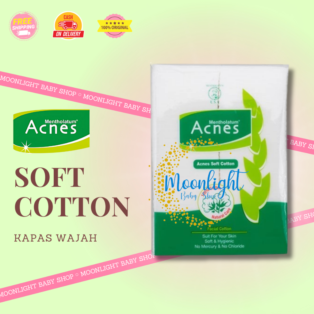 Kapas Acnes Soft Cotton - Kapas Pembersih Wajah Halus / Lembut