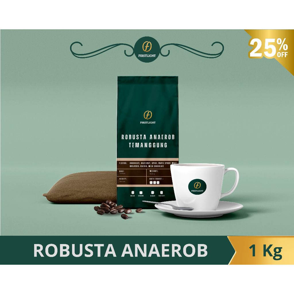 

Kopi Robusta Anaerob Temanggung 1 Kg - Biji / Bubuk Kopi First Light Coffee