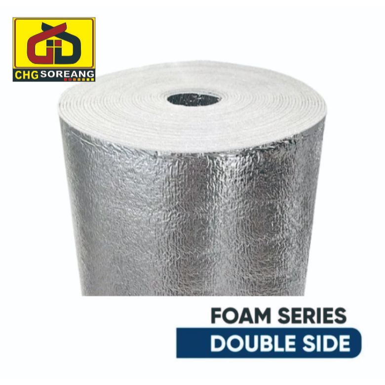 ALUMINIUM FOIL Foam Double Side 4mm HARGA PER ROLL (GD)