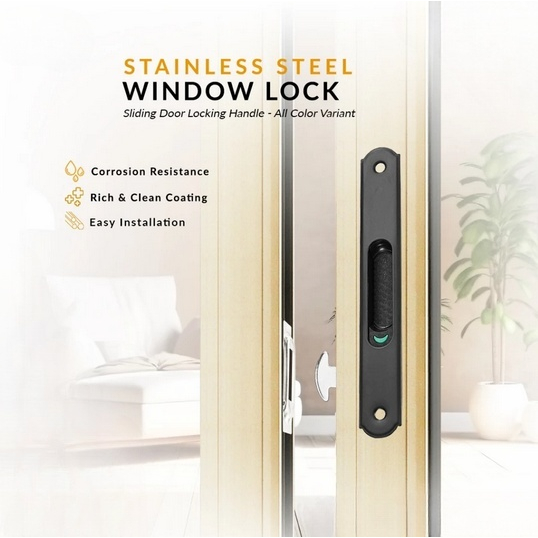 Sliding Lock Kunci Pintu Jendela Geser Kamar Tidur Balkon Ruangan Rumah Premium