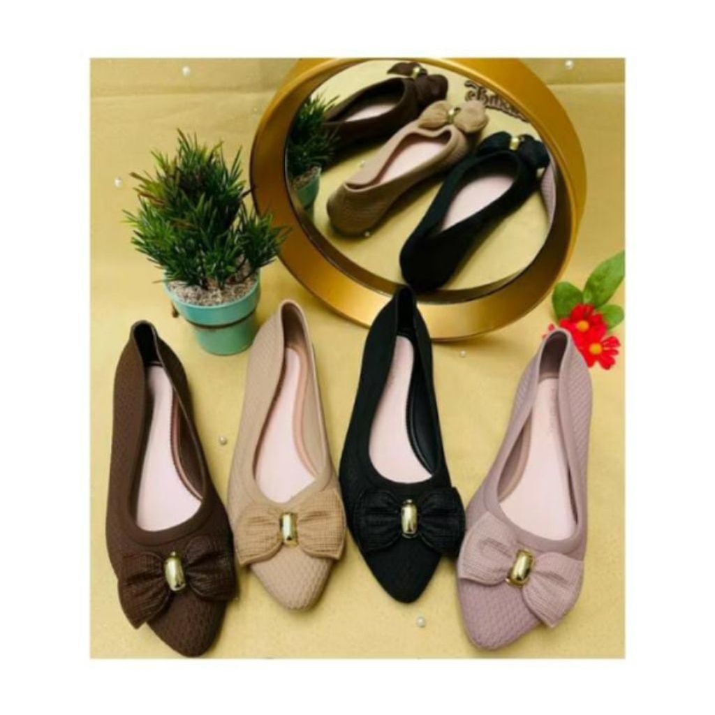 sepatu formal flat wanita jelly porto