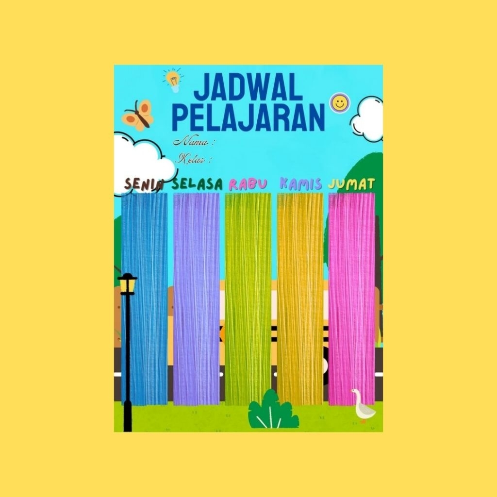 

Poster Vertical Jadwal Pelajaran & Jadwal Piket (Sudah dengan perekat)