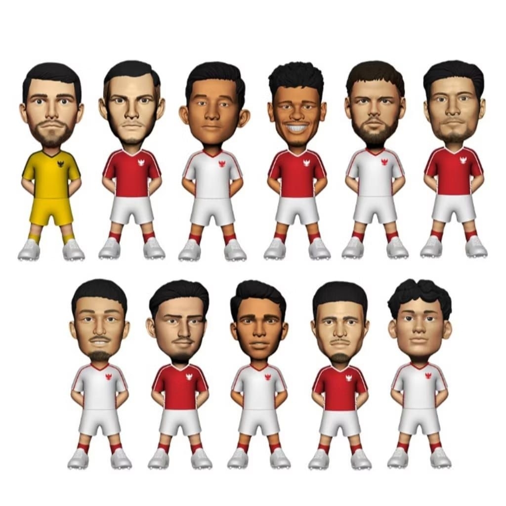 Blind Box Mainan Collectible Figure Timnas Indonesia Juara