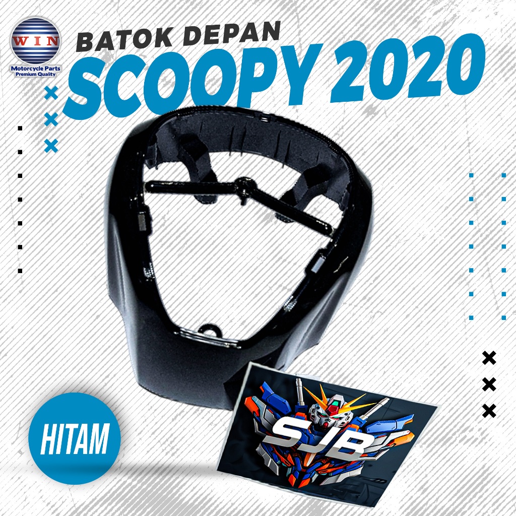 WIN BATOK DEPAN TOTOK DEPAN KAP LAMPU DEPAN ATAS SCOOPY 2020 (HITAM)