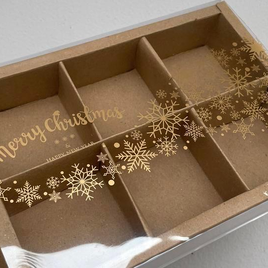 

Box Dus Natal Christmas Sekat 6 Mikanatal Eggtart Fruit Tart Dan Tag Warna Cokelat