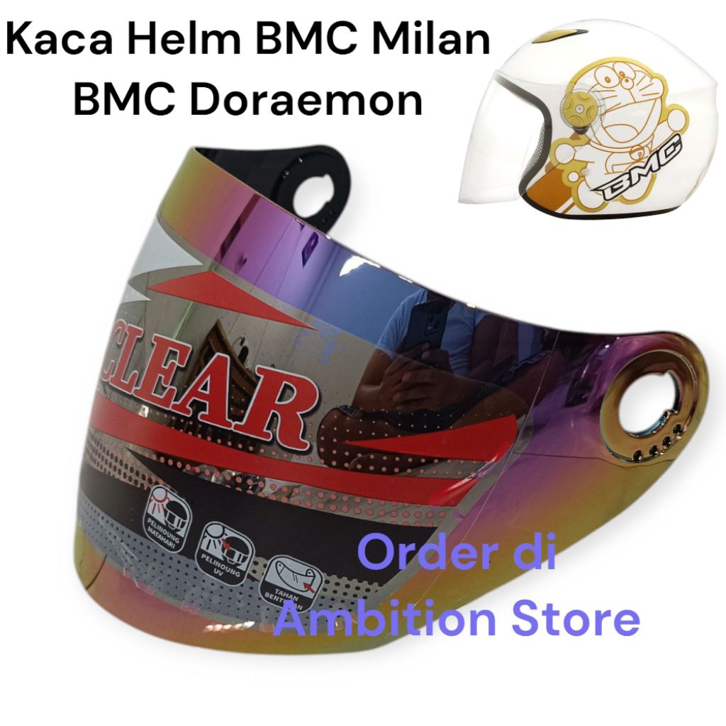 Kaca Visor Helm BMC Milan Kaca Helm BMC Doraemon