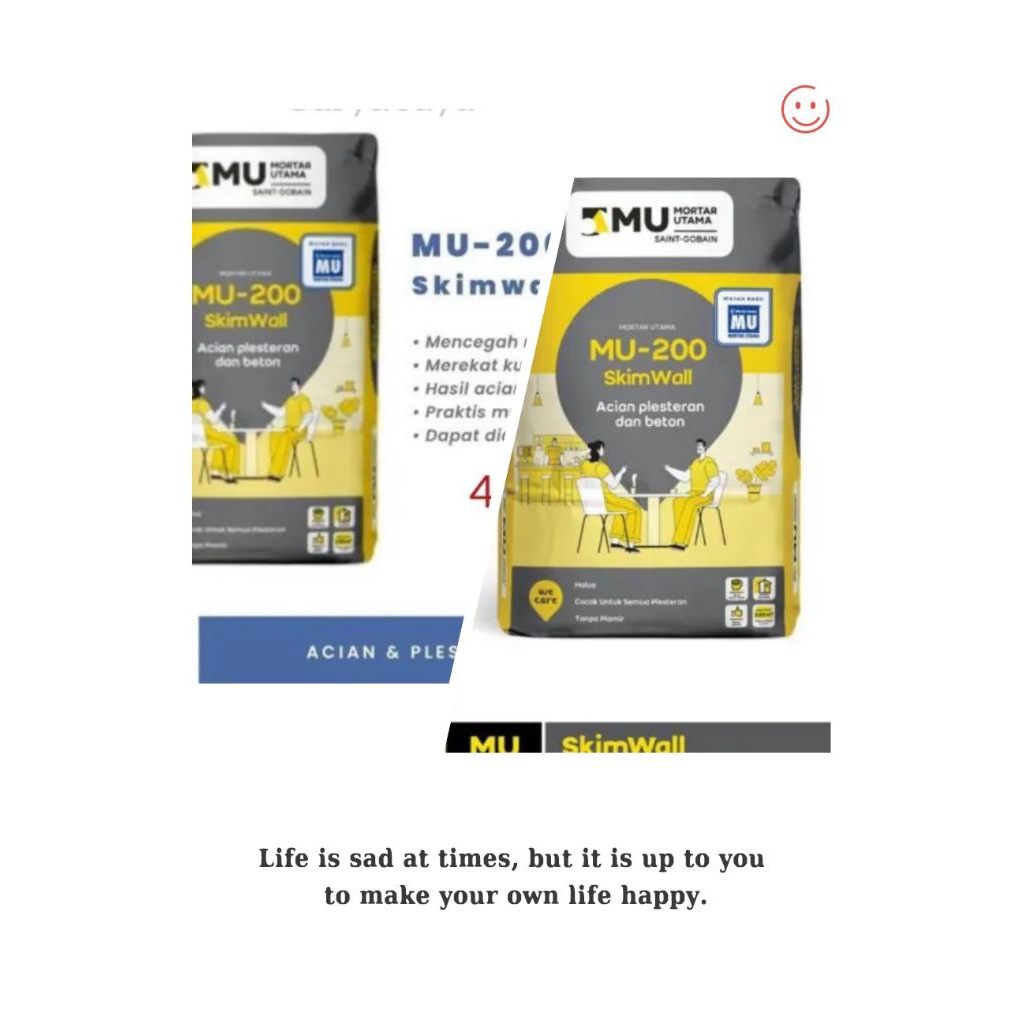 SEMEN MORTAR UTAMA-200 ACIAN BATA RINGAN 40 KG | SAK
