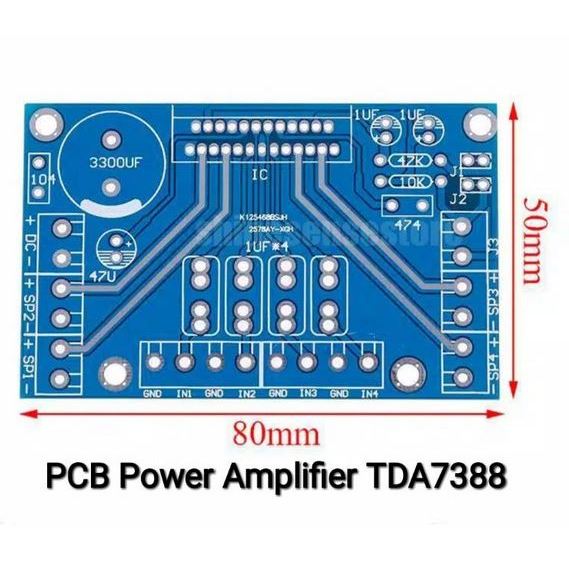 PCB TDA7388 4Channel 4x41w 12V PCB Power Amplifier