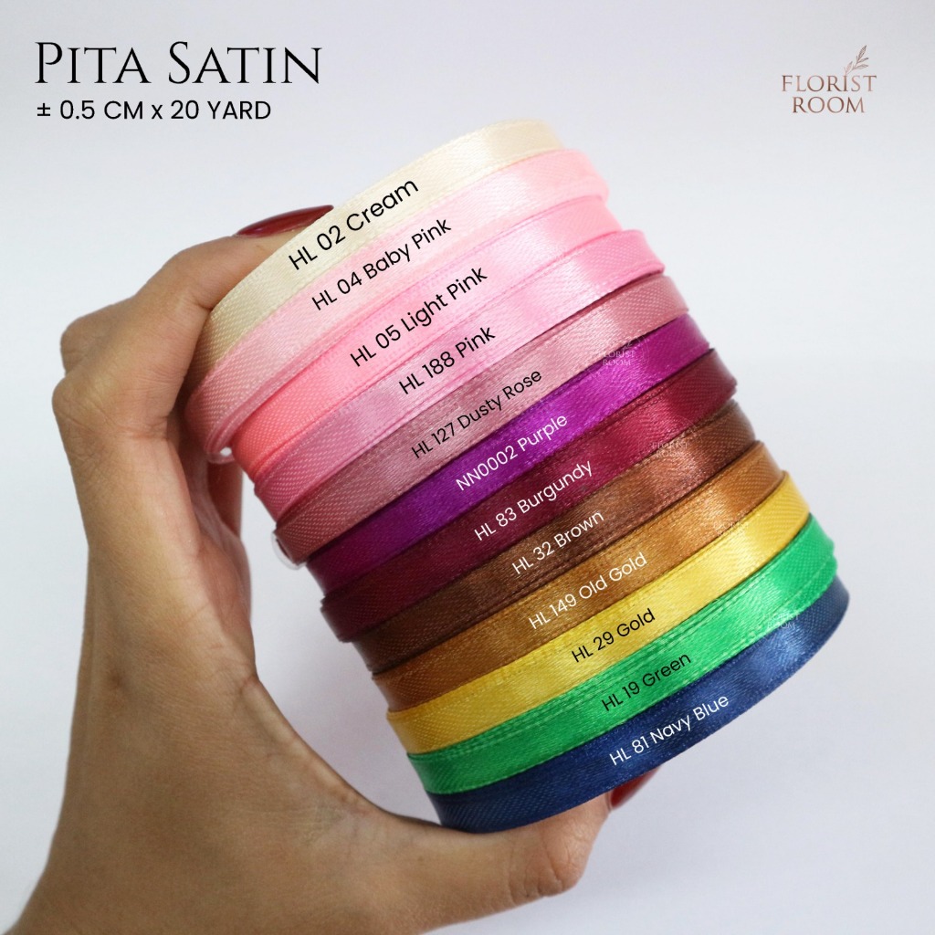 

Pita Satin 0.5cm - Local Satin Ribbon – Kado – Hadiah - Valentine