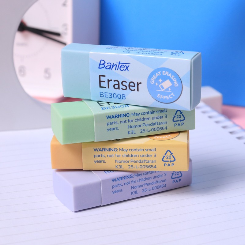 

[Pasha Stationery] Bantex Penghapus Pensil Warna Warni BE3008