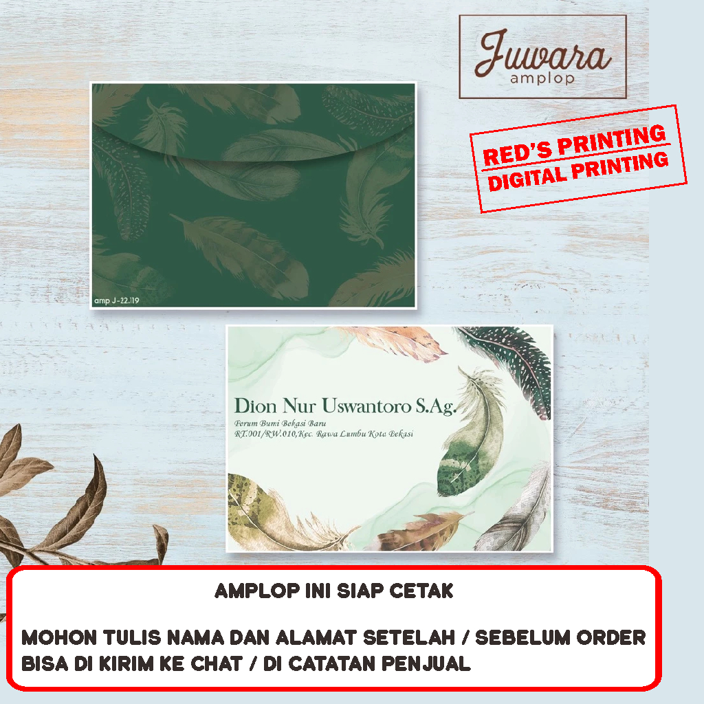 

Amplop Jawara J 119 Isi 50 pcs Sudah Cetak Nama dan Alamat