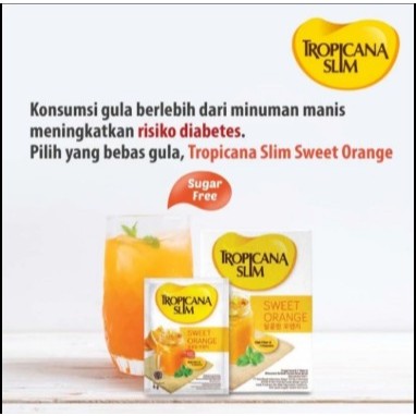 

(The Peaks) Tropicana Slim Sweet Orange 60gr (10sch @6gr) Minuman Bebas Gula