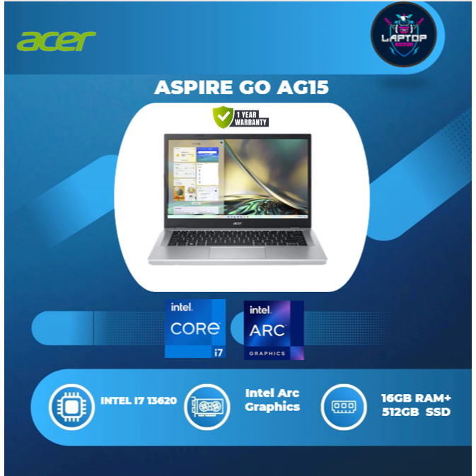ACER ASPIRE GO AG15 I7 13620 16GB 512GB W11PRE 15.6 FHD
