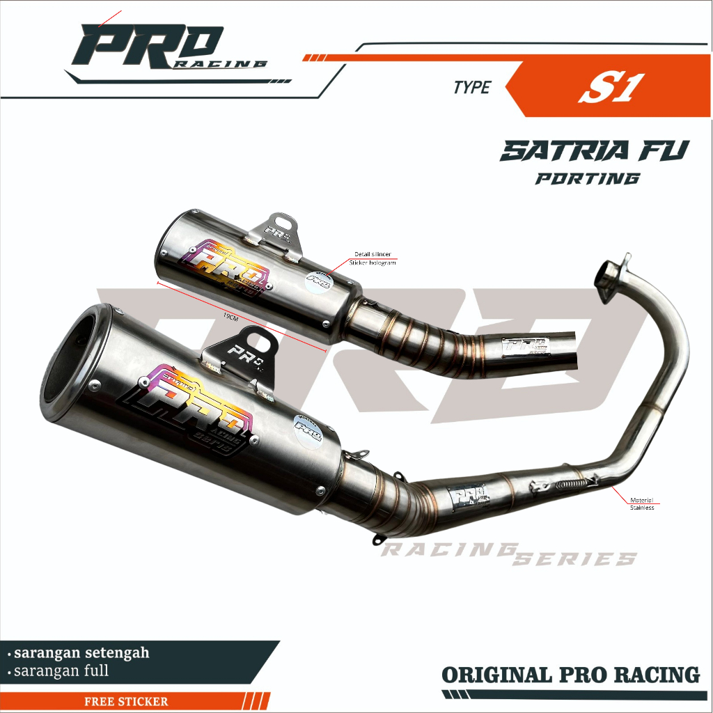 Knalpot Satria Fu Drag Porting Satria Fu Karbu Satria Fu Fi S1 Premium Pro Racing