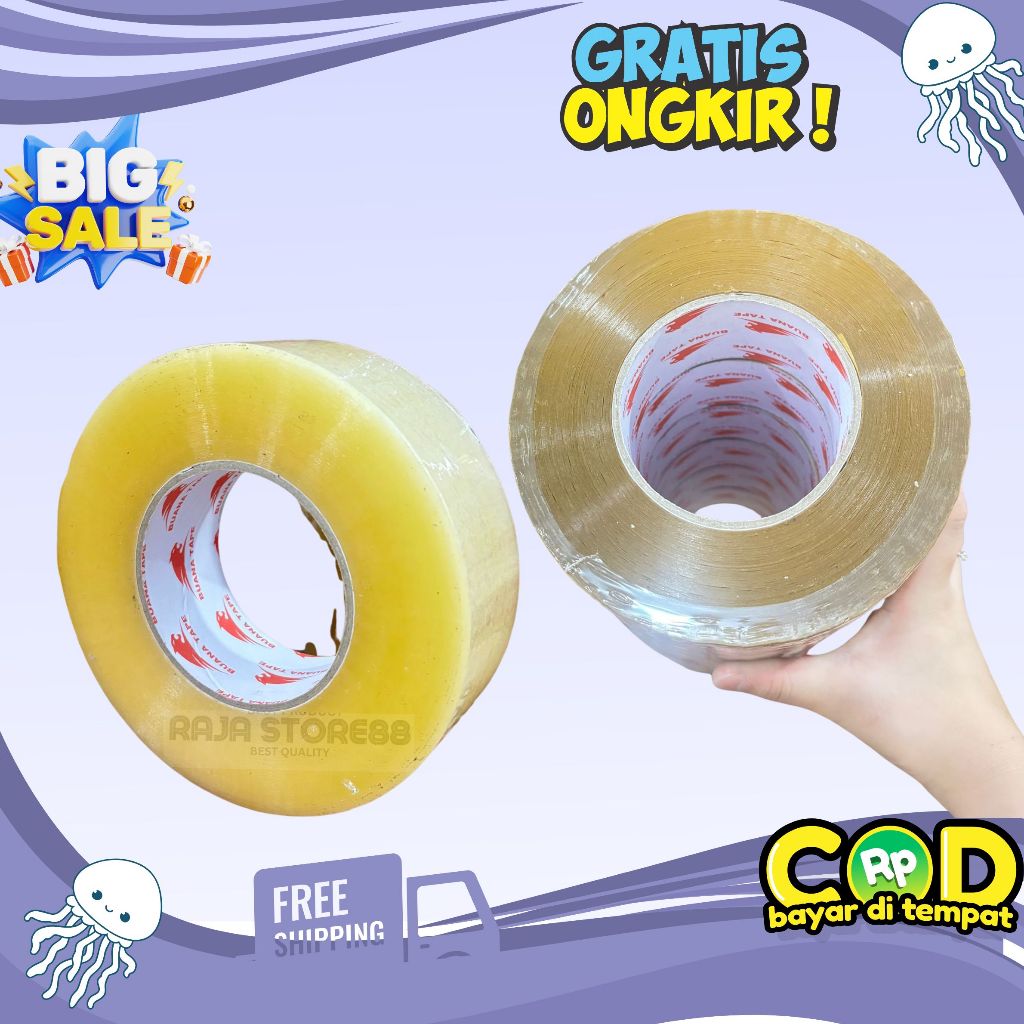 

Lakban Jumbo Bening Coklat 2 Inch x 500 Yard (PCS)