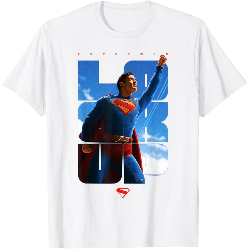 Amber's Baju Kaos Anak dan Dewasa 24s Superman (2025) Look Up Taking Flight Logo T-Shirt