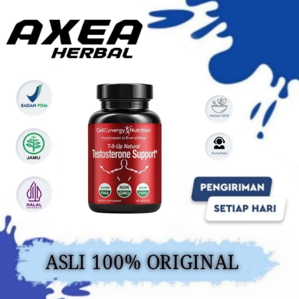 Suplemen Otot Fitnes CellCynergy Nutrition Testosterone Support Suplemen Kebugaran Asli Khusus Pria 