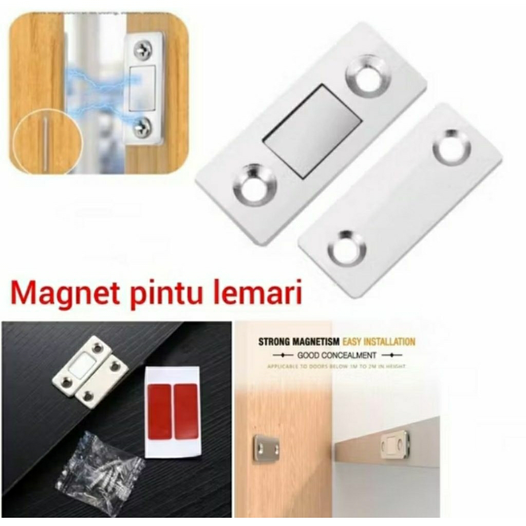 Magnet Penutup Pintu Geser Laci Lemari Geser Rak Buku Drawer Magnet Serbaguna