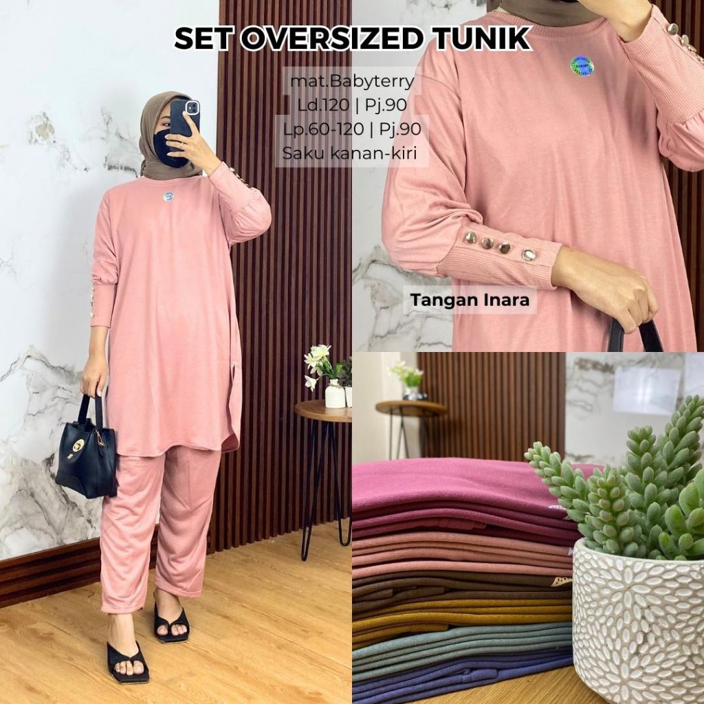 Setelan Tunik Polos Inara