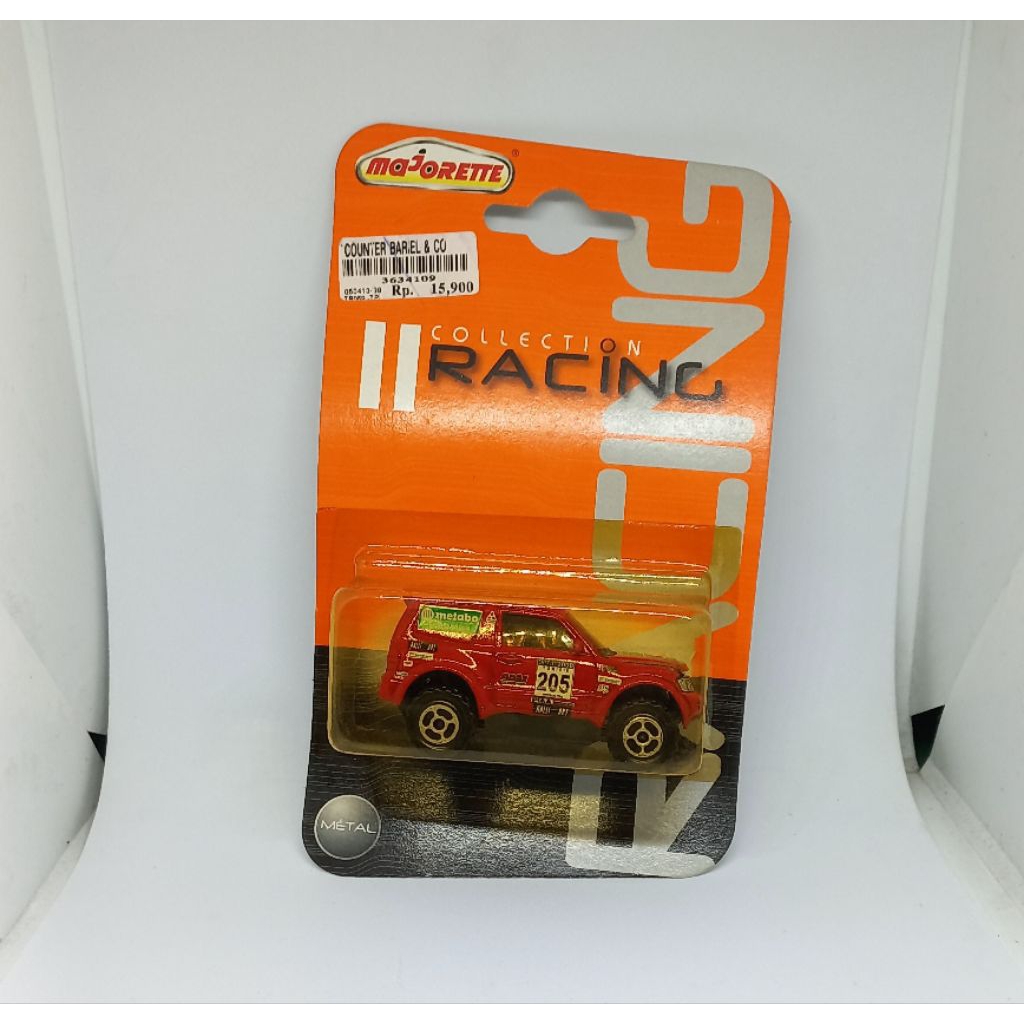 majorette mitsubishi pajero red collection racing diecast (t)