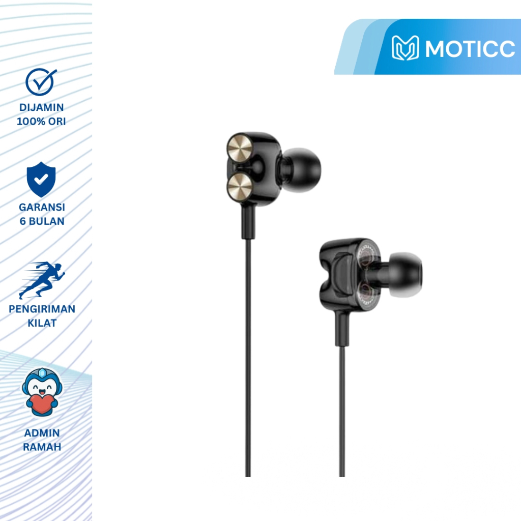 [ROCK Zircon V2] ROCK Mutin Dual Unit Drivers Stereo Earphone HiFi