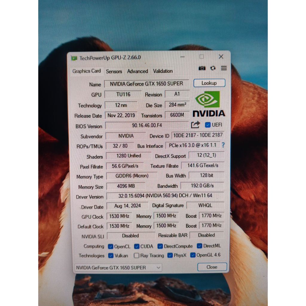 GTX 1650 SUPER PALIT