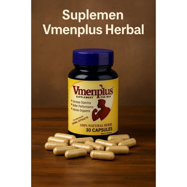 Vmenplus Original Suplemen Pria Herbal Terbaik untuk Vitalitas & Stamina