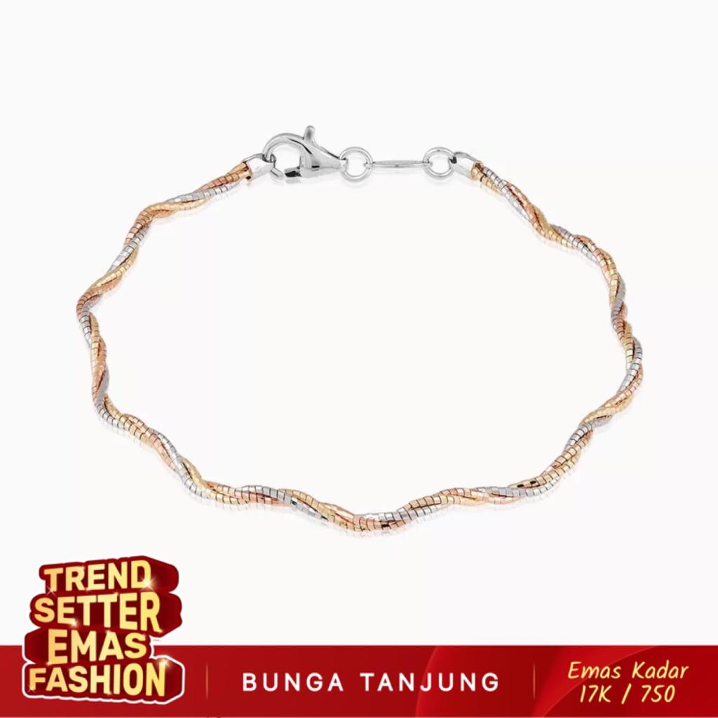 GELANG CHOKER GELOMBANG - EMAS 17K - BUNGA TANJUNG GOLD