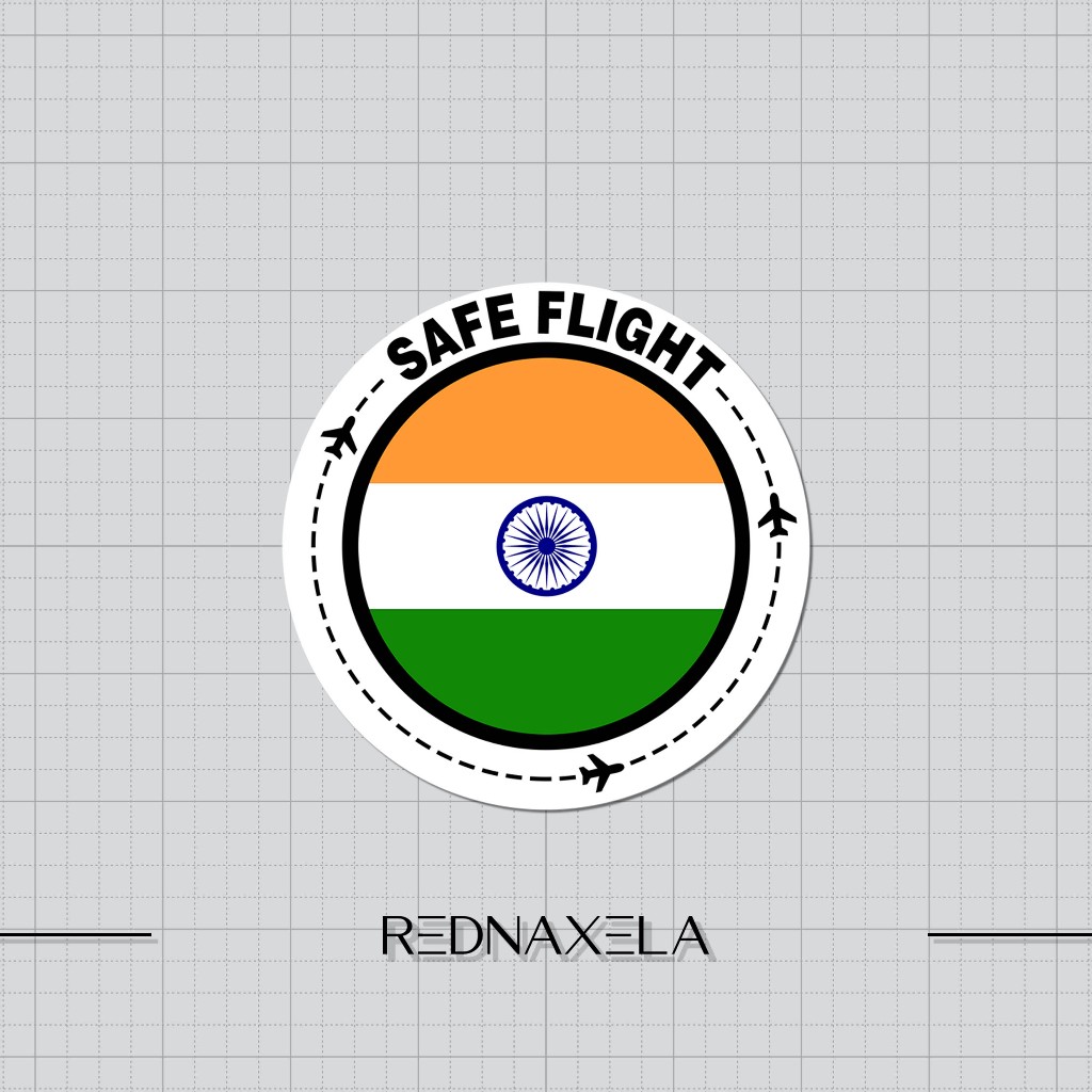 

Stiker Vinyl Safe Flight Country India Stiker Koper Outdoor Waterproof Sticker
