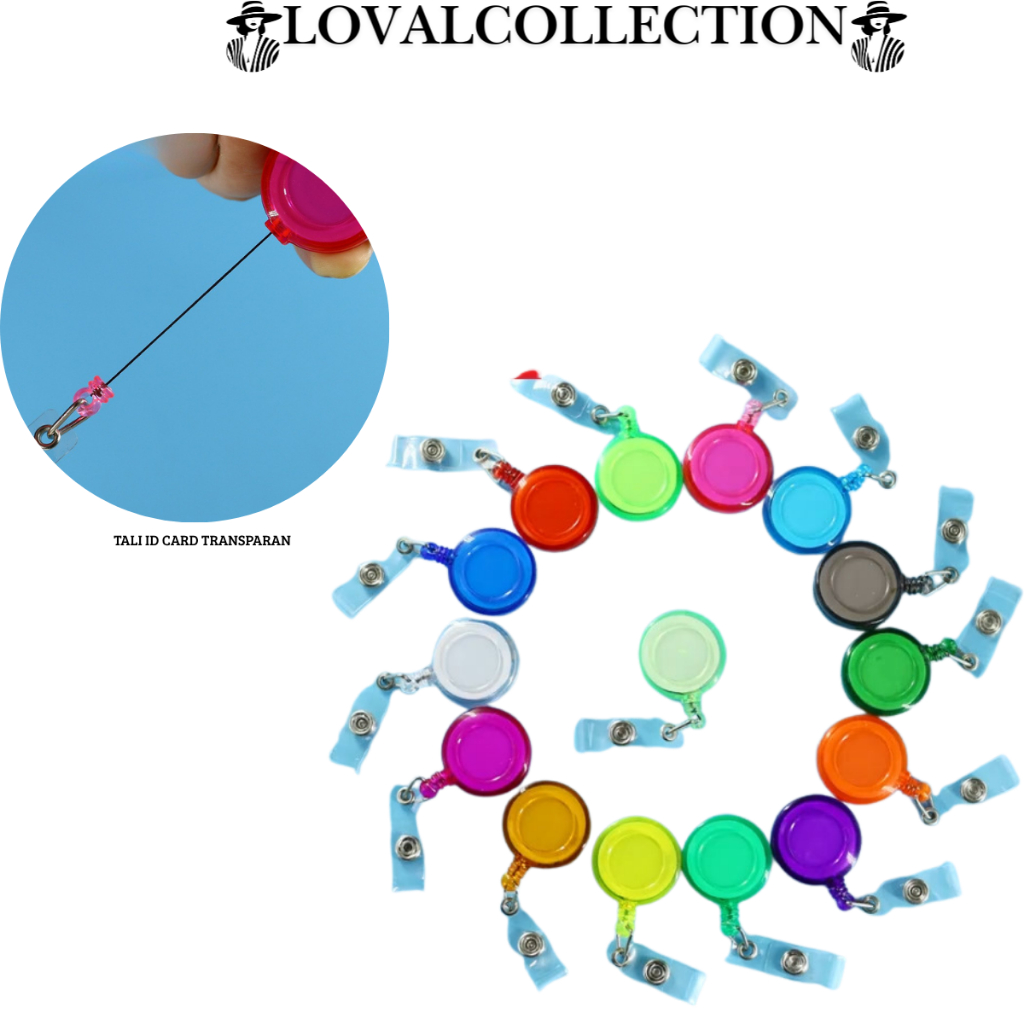 

LC TALI ID CARD TRANSPARAN H633 GANTUNGAN ID CARD YOYO TRANSPARAN HANG TAG NAME TAG