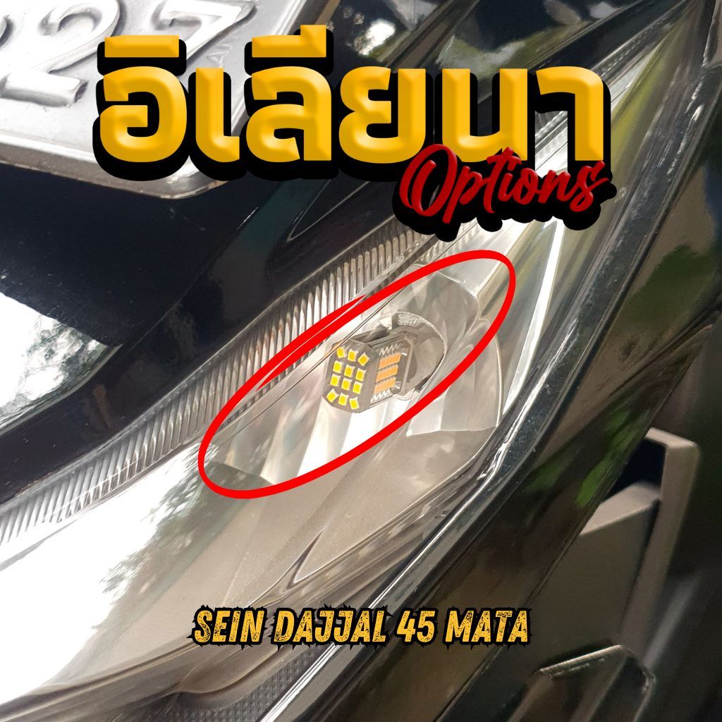 Paket Lampu Sein Dajjal 45 Mata Plus Flasher Sein CR7