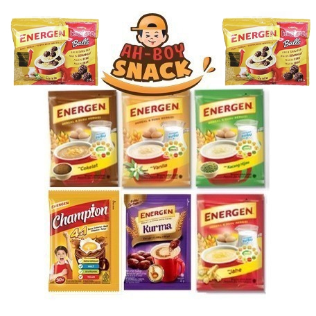 

ENERGEN SEREAL RENCENG SACHET (10 SACHET X 32 GRAM) 320 GRAM - COKLAT, VANILA, JAHE, KACANG HIJAU, KURMA - ALL VARIANT