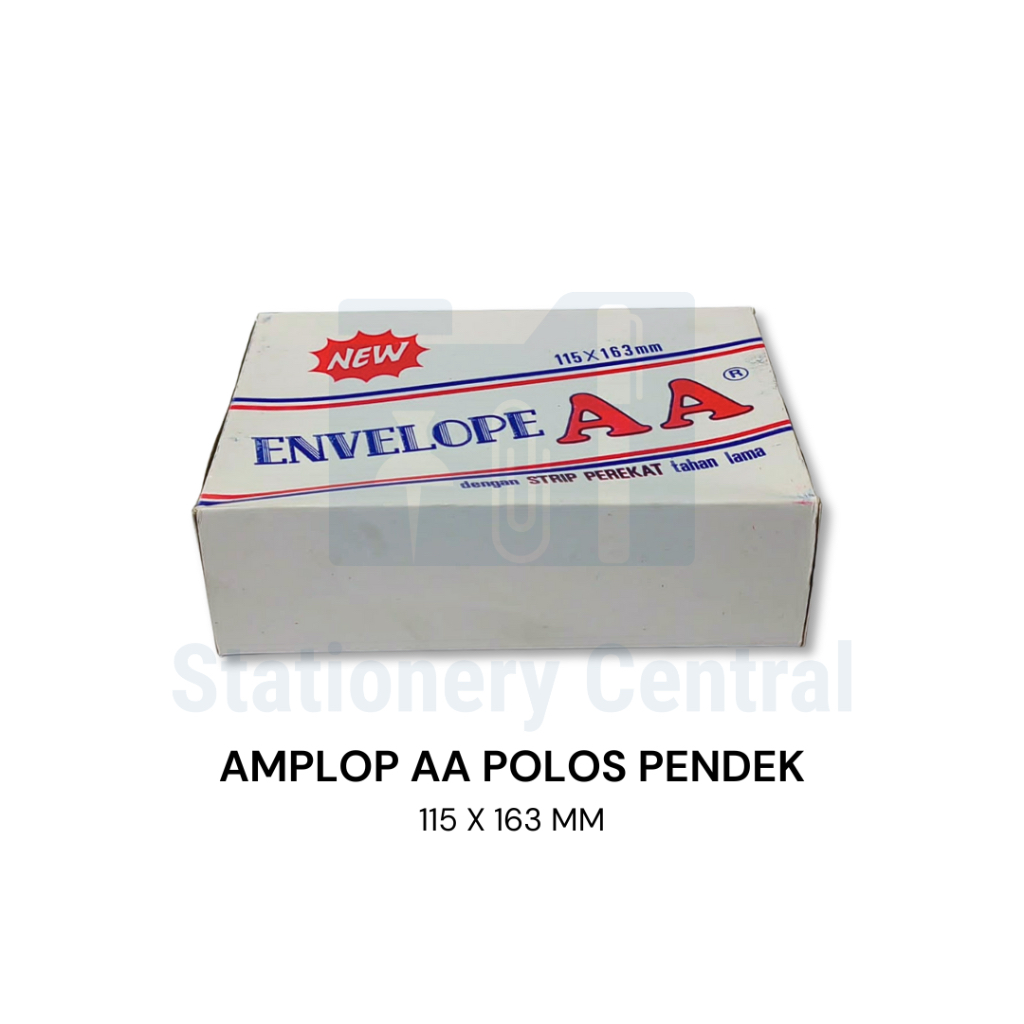 

Amplop Putih Polos AA Pendek dengan perekat no 110 115x163 mm isi 100 lembar White Envelope