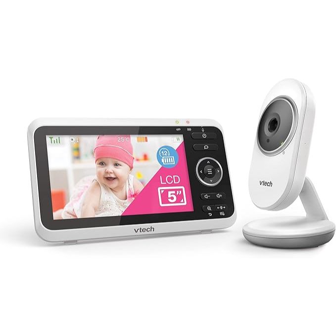 VTech Baby Monitor VM350 - Video Baby Monitor with Moving Camera - Clear Sound, Color LCD Screen and