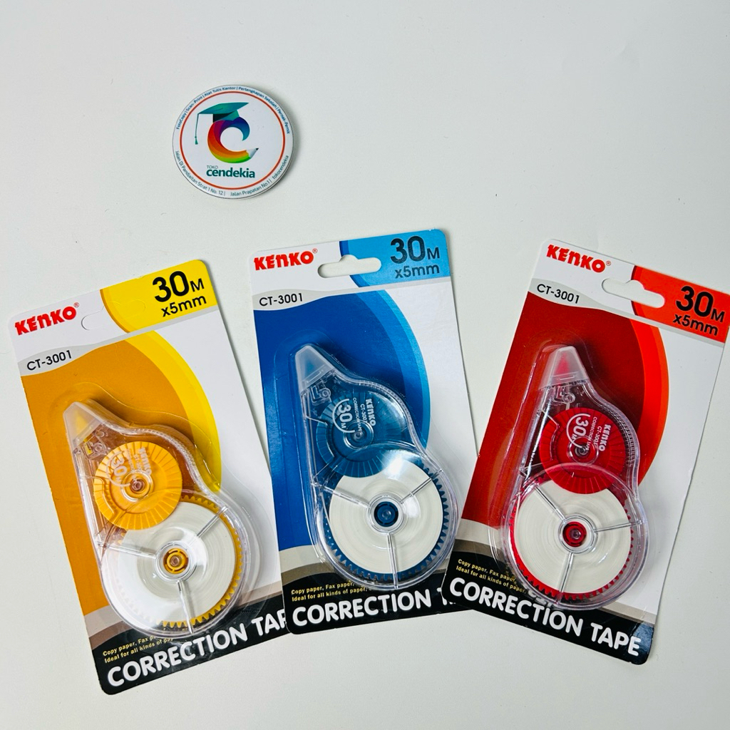 

Correction Tape Tip-x Kertas KENKO CT-3001 5mm x 30m