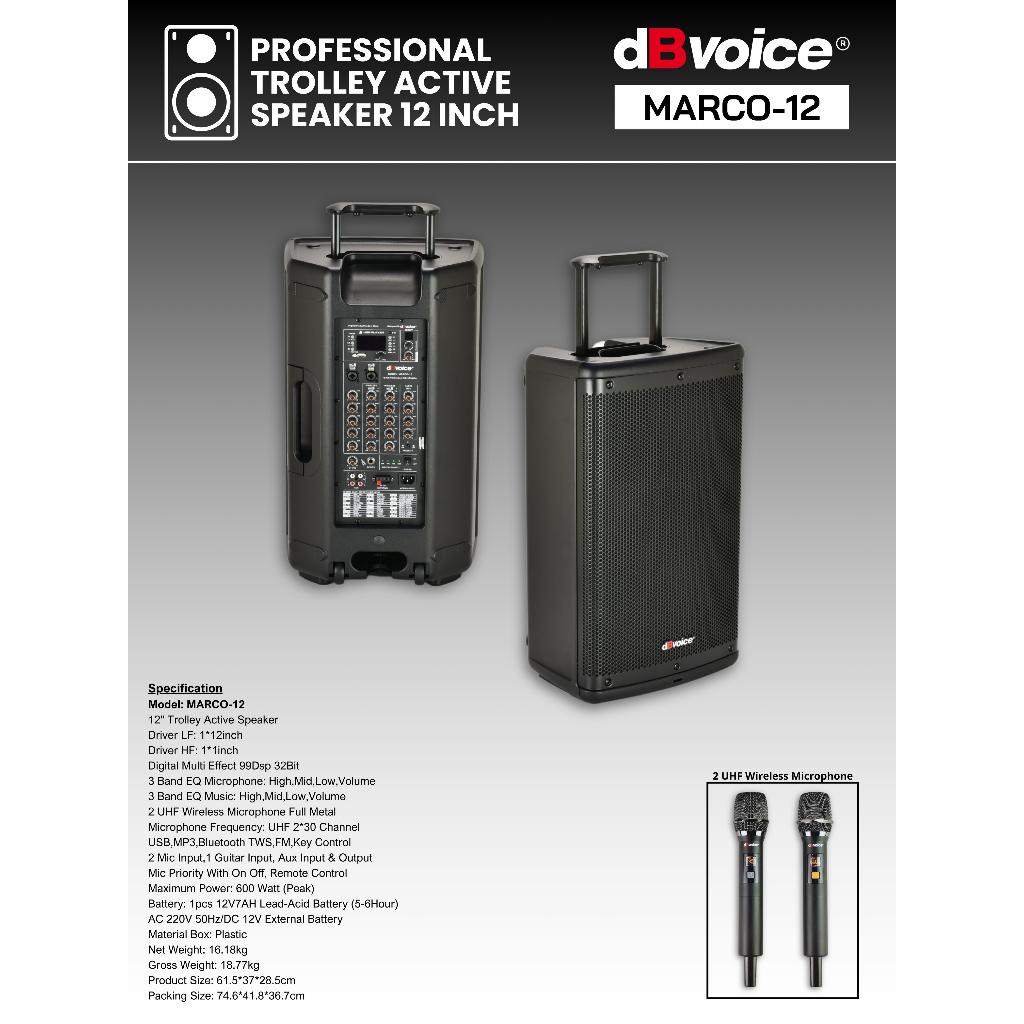 MARCO-12 SPEAKER AKTIF 12 INCH DBVOICE ORIGINAL / SPEAKER AKTIF 12 INCH