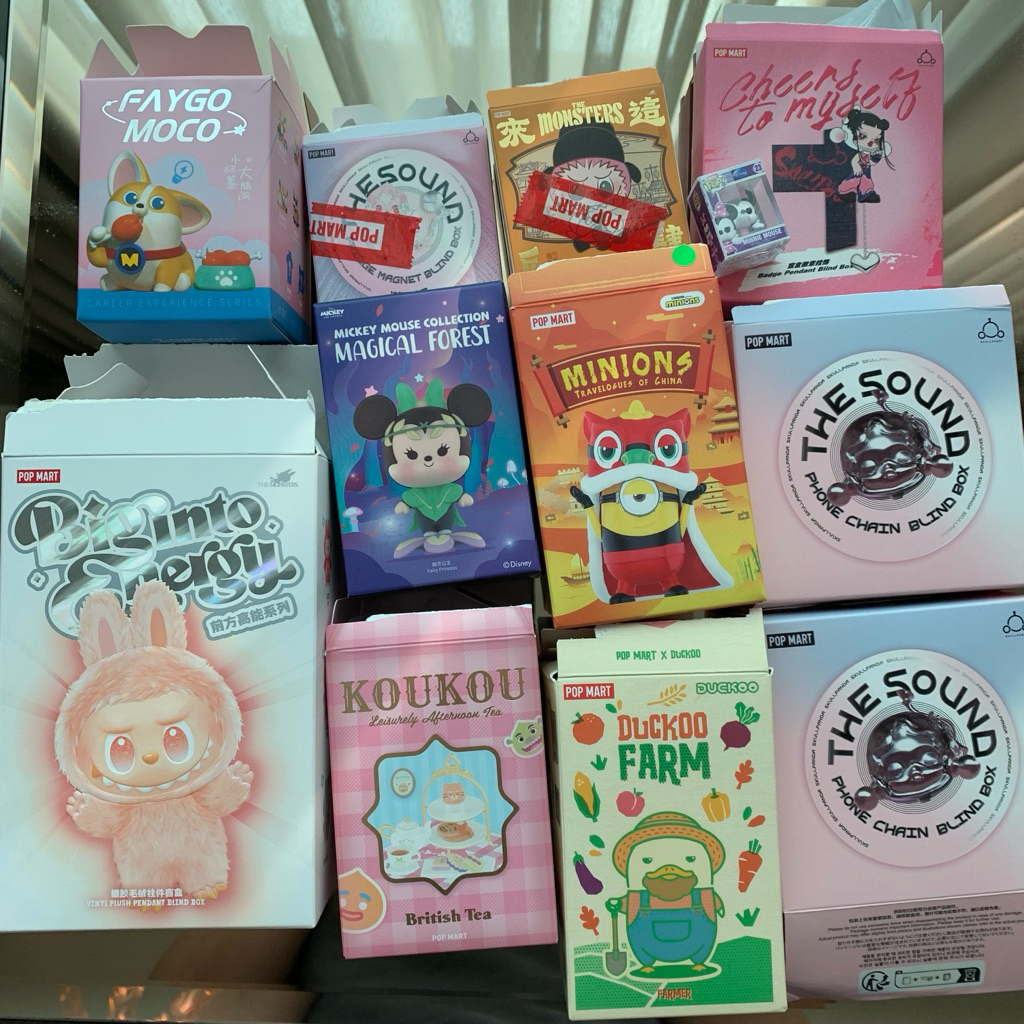 Pop mart duckoo farm gardener skullpanda the sound the joy, trust, labubu v3 big into energy loyalty