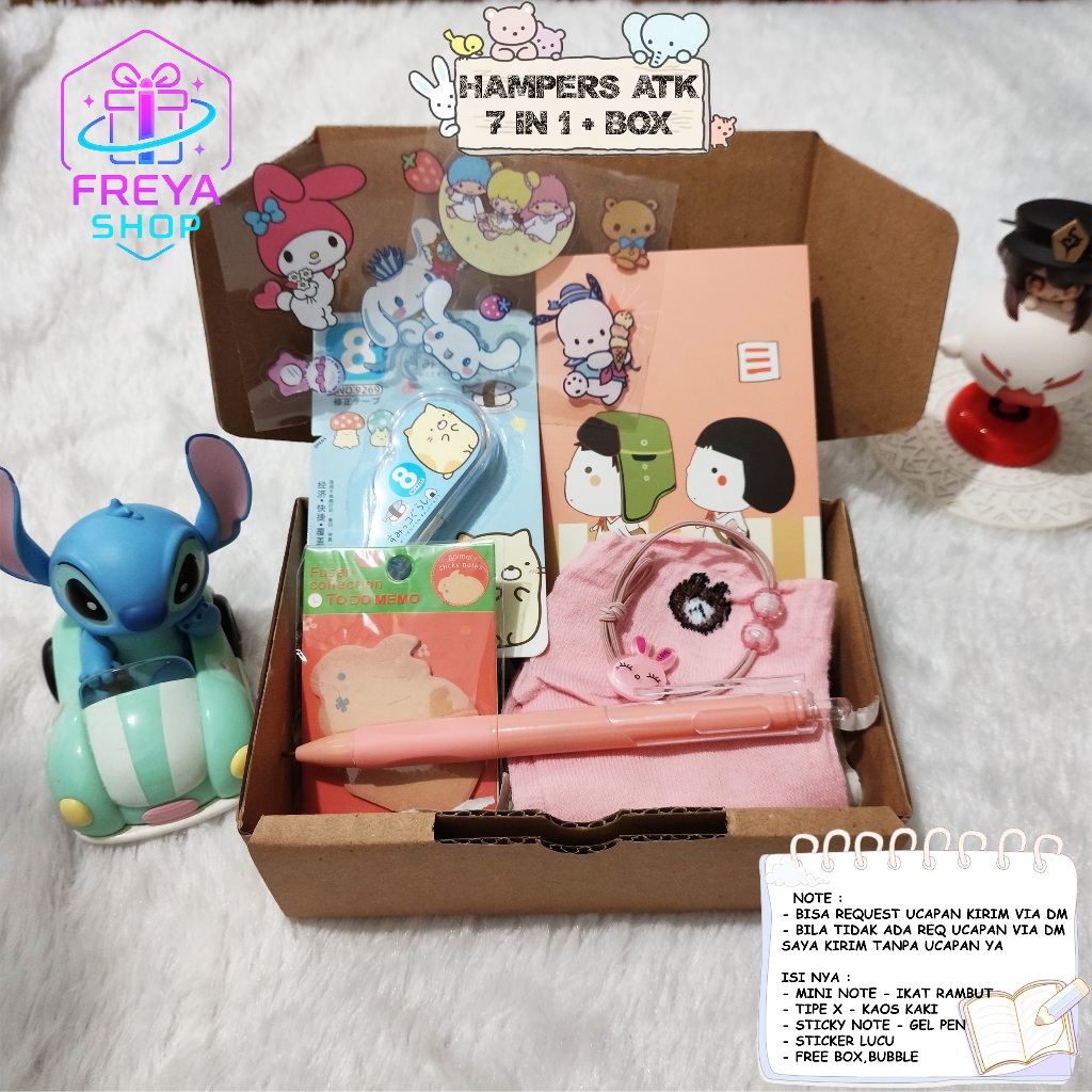

Hampers Alat Tulis Sekolah 7 in 1 / Gift Box ATK Anak / Kado Ulang Tahun Lucu Cewek Cowok