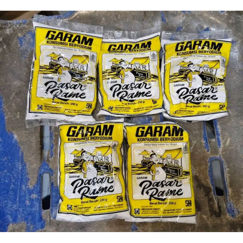 

10,000 DAPAT 5 BUNGKUS GARAM DAPUR CAP PASAR RAME 250gr GARAM HALUS