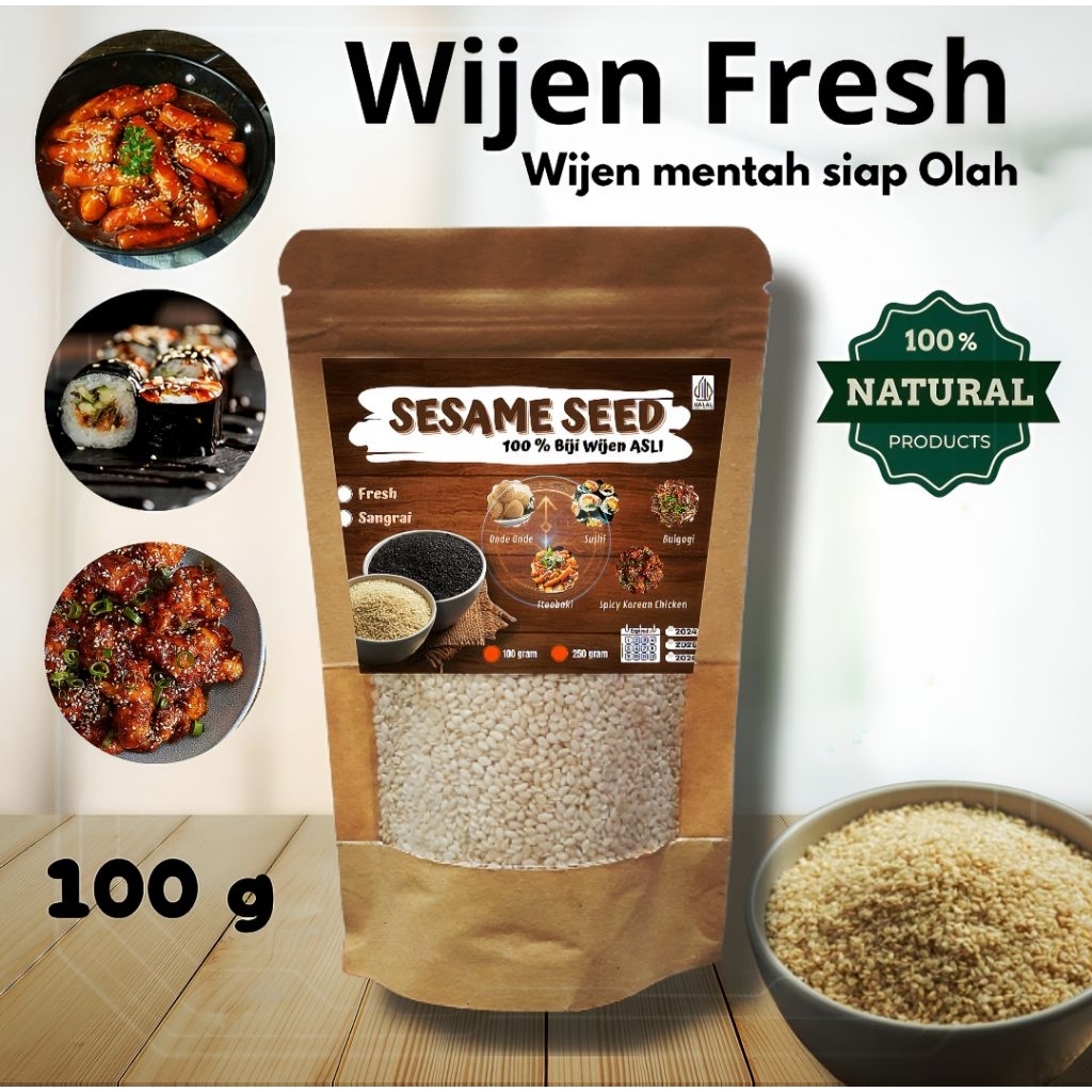 

Wijen Wijen putih Biji wijen Biji wijen putih Wijen 100 gram