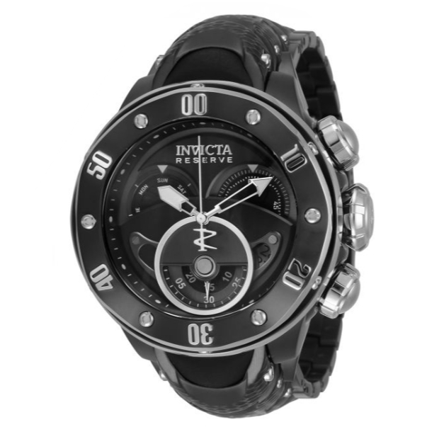 [PREORDER] Jam Tangan Invicta Reserve Kraken 54mm Swiss Quartz Chrono Black 33373