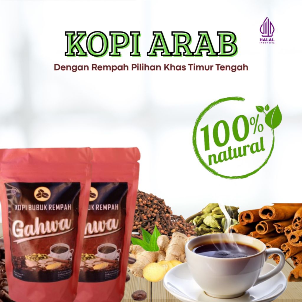 

Kopi bubuk jahe rempah arab herbal premium