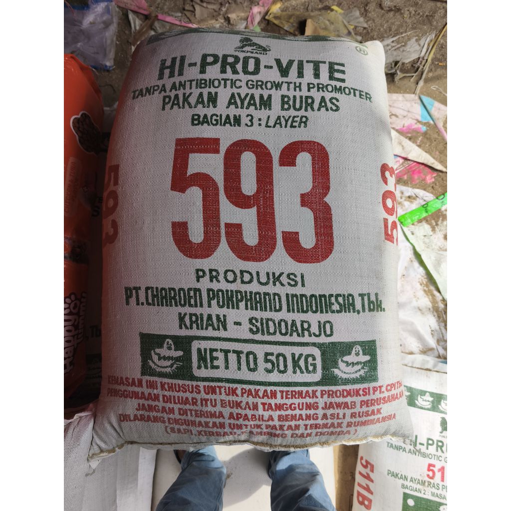 Pakan Ayam Bangkok Betina  Layer 593 Hi Pro Vite