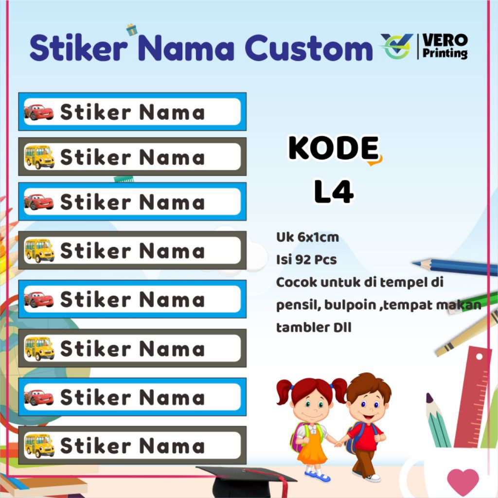 

Stiker Vinil Nama Custom