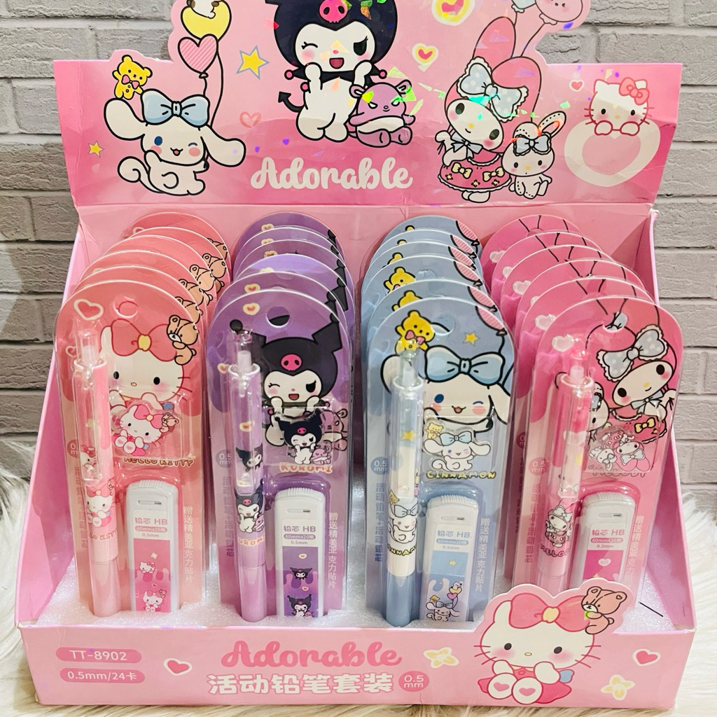 

PENSIL MEKANIK 0,5 KARAKTER SANRIYOO REFILL/JENIS PENSIL HB