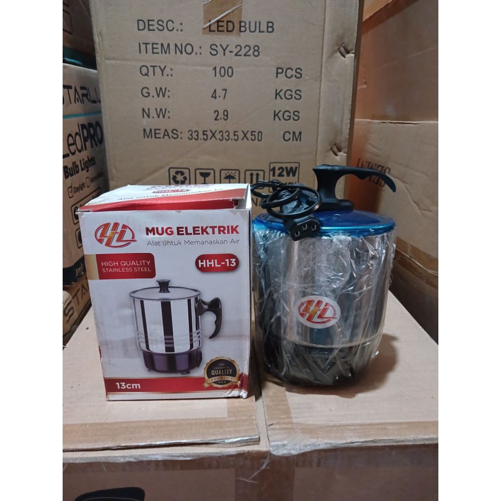TEKO LISTRIK STAINLESS 13 CM/TEKO PEMANAS/TEKO LISTRIK/MUG LISTRIK