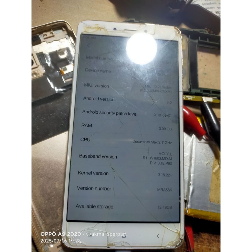 MESIN XIAOMI REDMI NOTE 4X MINUS LCD