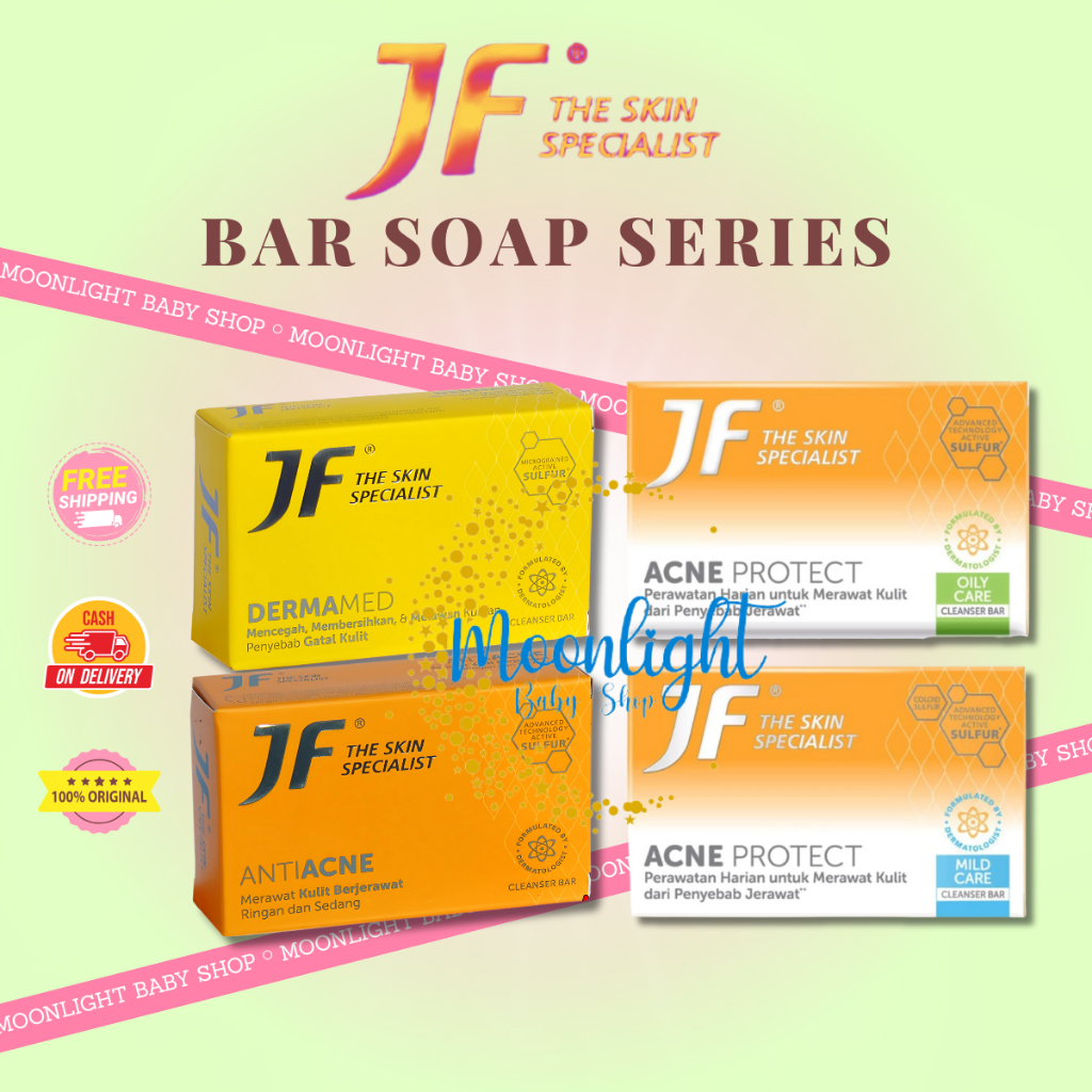 JF  Sulfur Sabun Batang Bar Soap Dermamed Dermaprotect Anti Acne Spot Protect