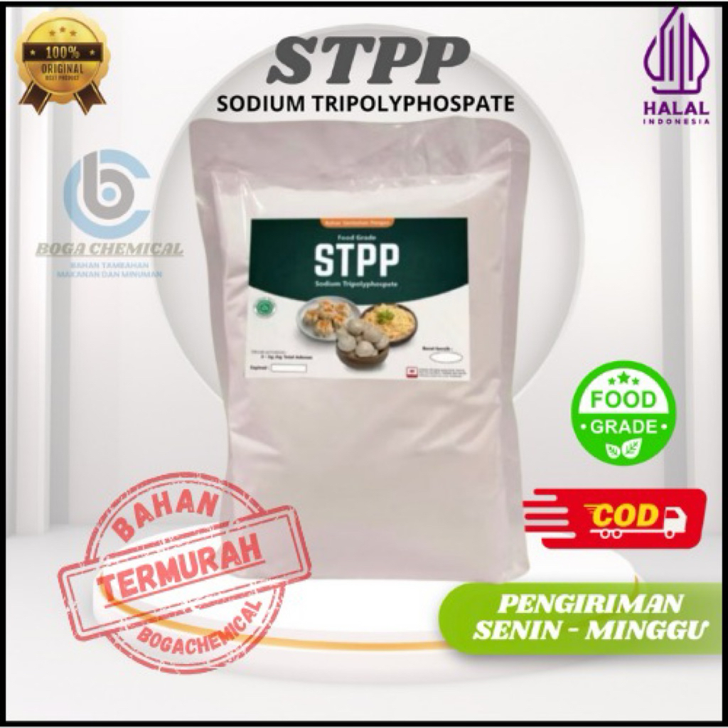 

(1kg) STPP Sodium Tripolyphospat / STPP Food Grade 1kg / Pengenyal Bakso, Mie, Dimsum, Siomay dll
