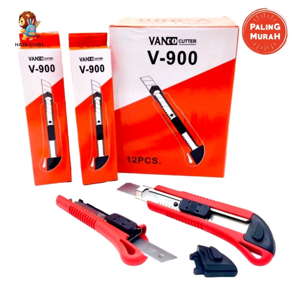 

Cutter Vanco V-900 Ukuran Besar – Pisau Cutter Tajam untuk Kantor & Gudang 1pcs